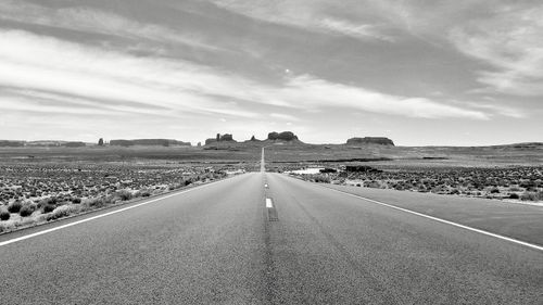 Surface level of road along landscape