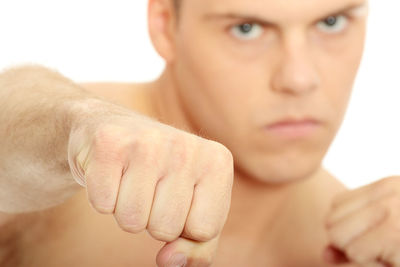 Close-up portrait of young man