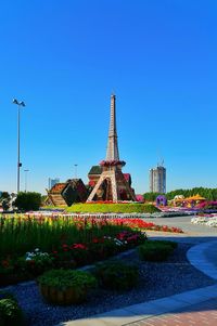 Built structure against clear blue sky