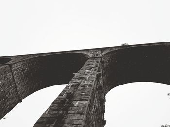 Low angle view of bridge against clear sky