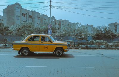 Vintage car on street