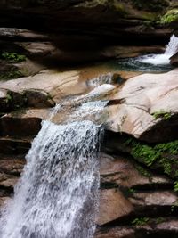 Scenic view of waterfall