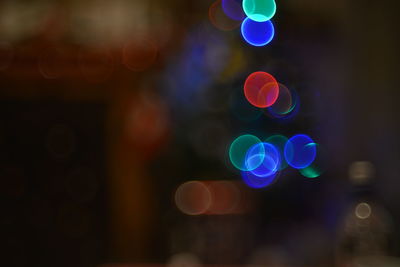 Defocused lights at night