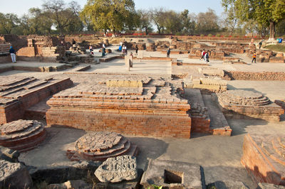 Group of people in a temple