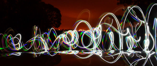 Colorful abstract lights at night