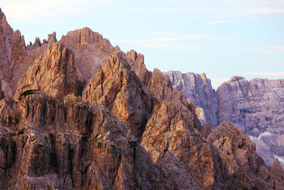 Scenic view of rocky mountains against sky