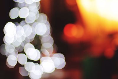 Defocused image of illuminated lights