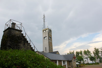 Low angle view of traditional building against sky