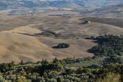 High angle view of landscape against sky