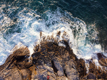 Panoramic view of sea waves