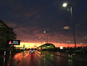 Cars moving on road at night