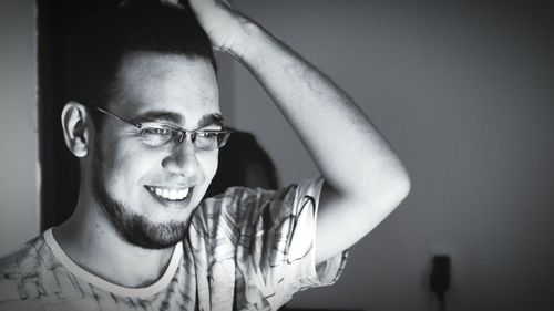 Portrait of smiling young man