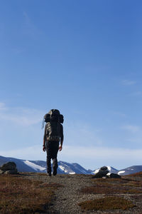 Hiker in mountains