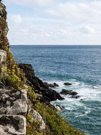 View of calm blue sea against the sky