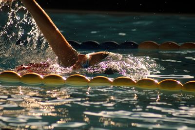 Swimming girl athlete 