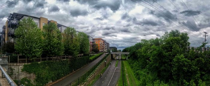 View of building against cloudy sky