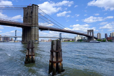 View of suspension bridge