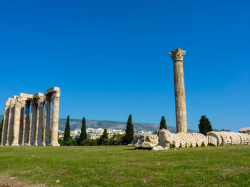 View of historical building against blue sky