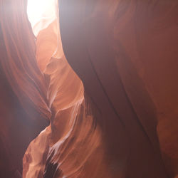 Low angle view of rock formation