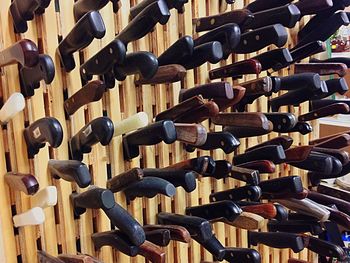 Full frame shot of wooden objects