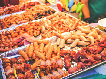 Close-up of meat for sale in market