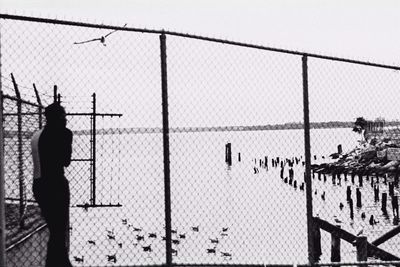 View of chainlink fence