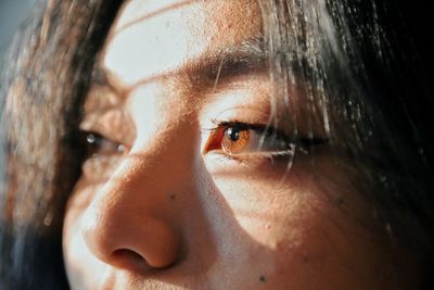 Close-up of young woman