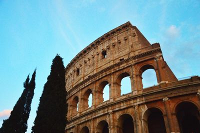 Low angle view of historical building against sky