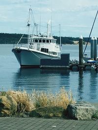 Boats in harbor