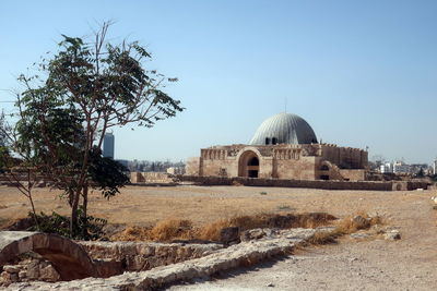 View of historical building against clear sky