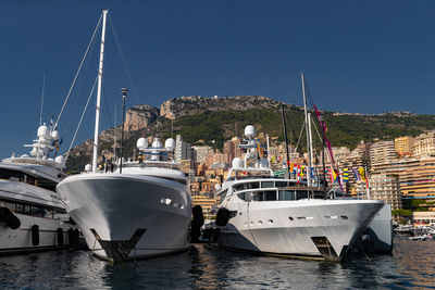 Boats in sea