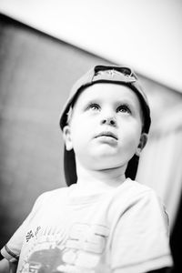 Portrait of boy looking away