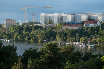 River with city in background