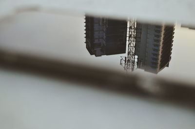 Low angle view of telephone booth