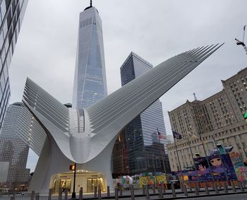 Low angle view of buildings against sky