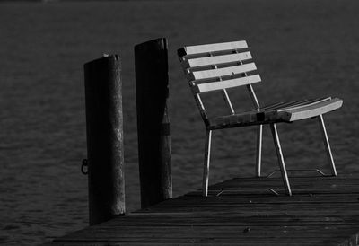 Close-up of empty bench