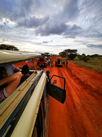 Panoramic view of road against sky