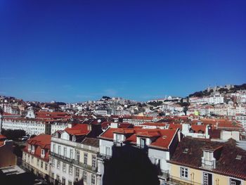 High angle shot of townscape