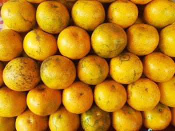High angle view of oranges for sale in market