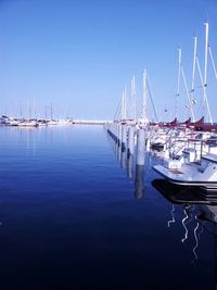 Boats in harbor