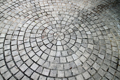 Full frame shot of cobbled footpath