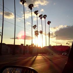 Road at sunset