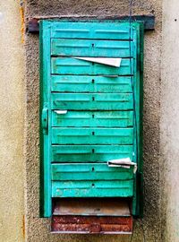 Close-up of closed door