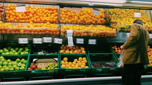 Fruits for sale at market stall