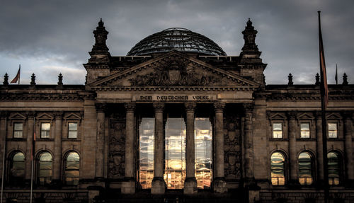 Low angle view of historical building