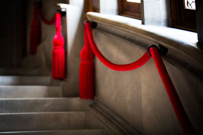 Full frame shot of red wall