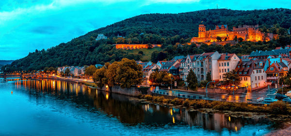 Scenic view of buildings at waterfront