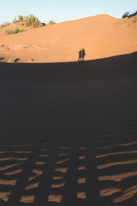 Scenic view of desert during sunset