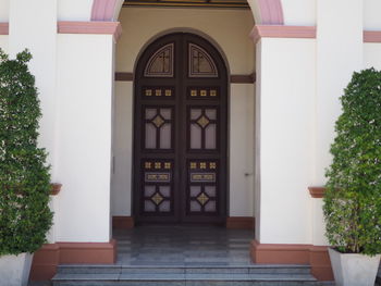 Entrance of building