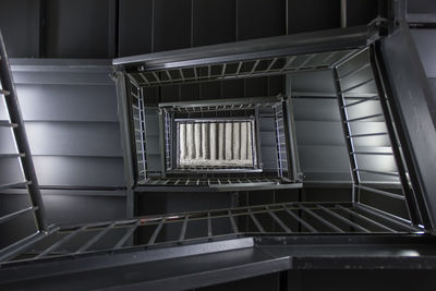 Low angle view of spiral stairs